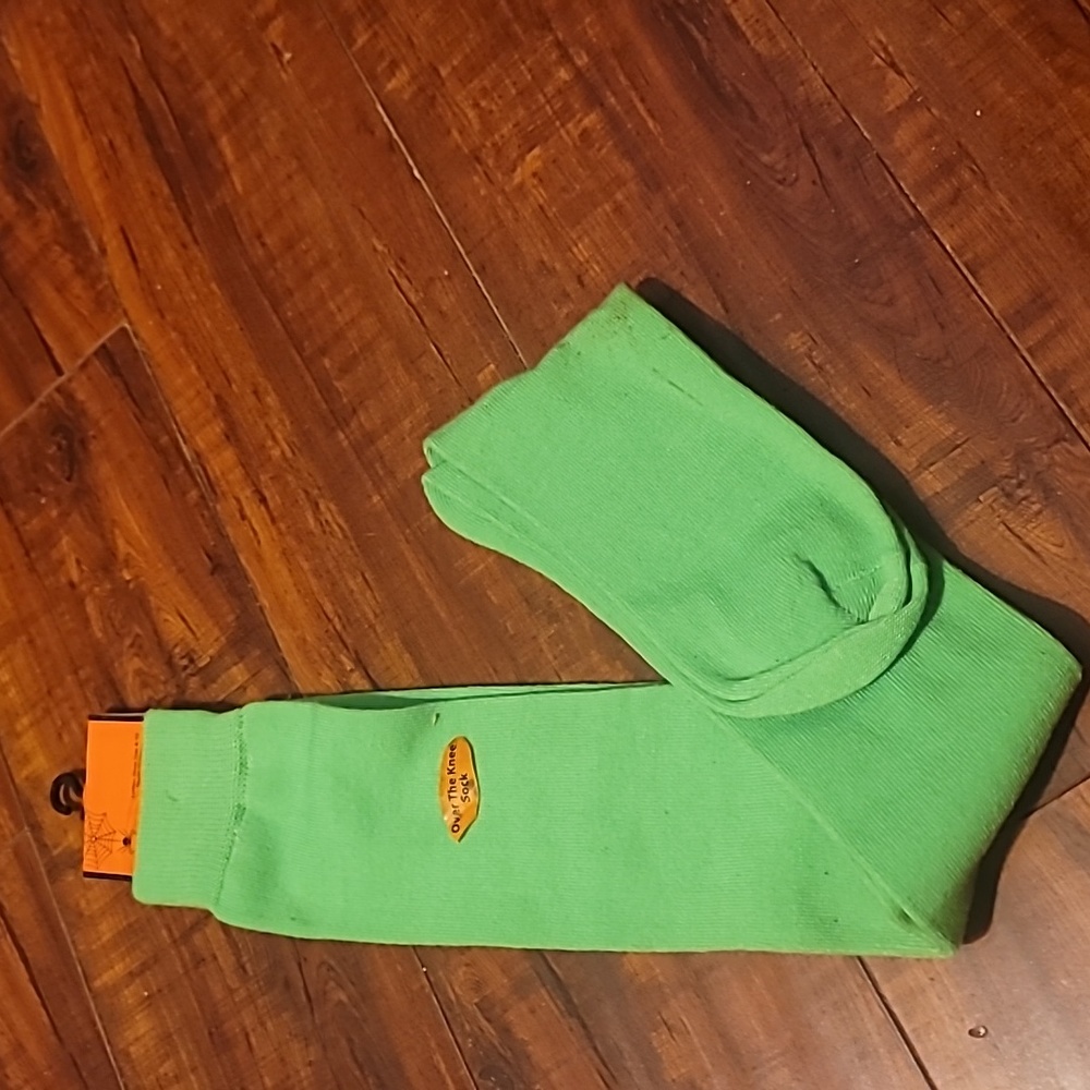 Over Knee Socks Bright Green Womens 4-10